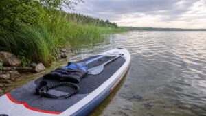 SUP dla początkujących przygotowany do bezpiecznego pływania po jeziorze
