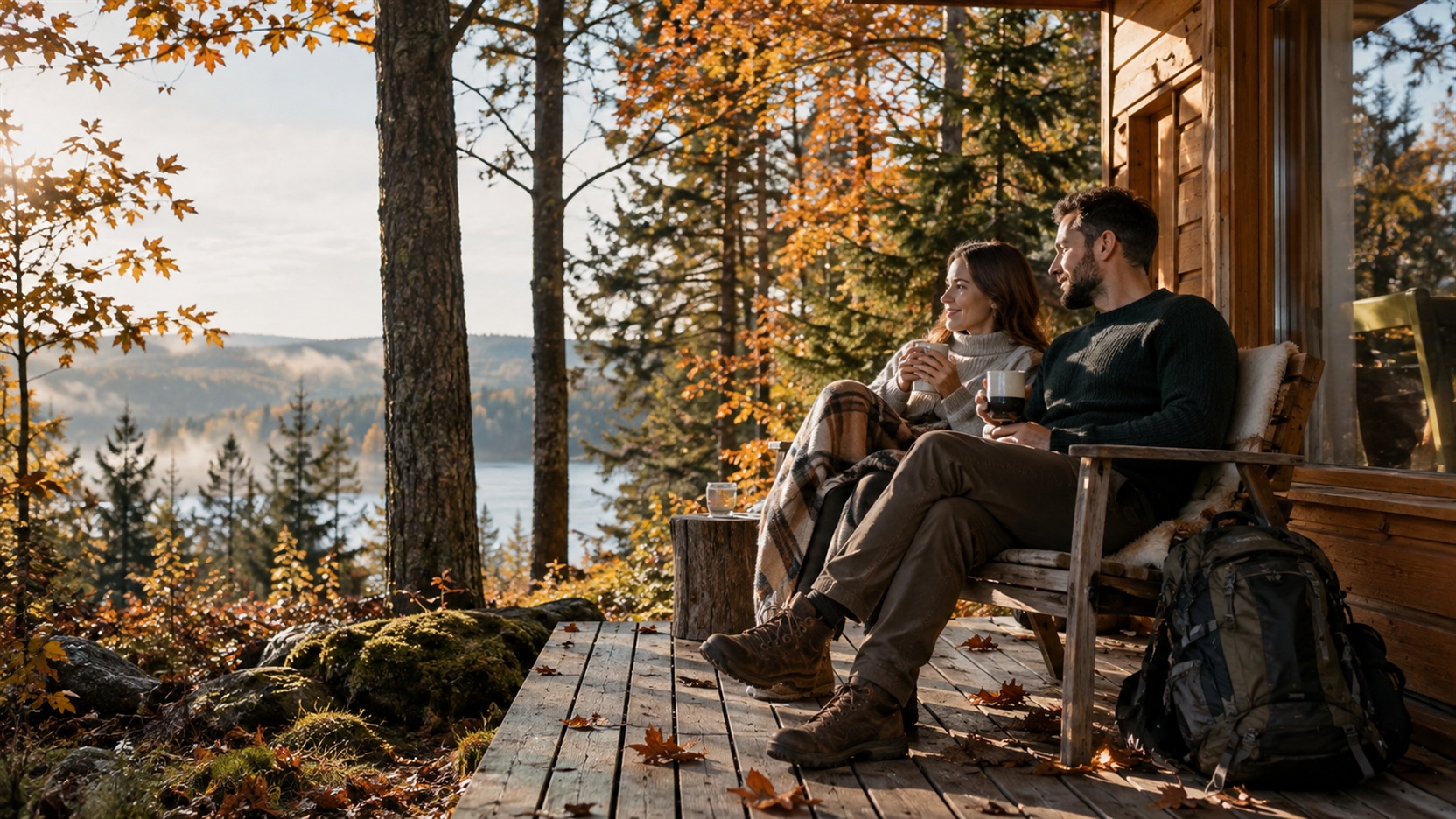 Jesienny slow weekend w domku położonym na skraju lasu