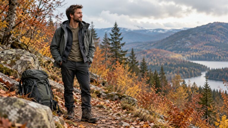 Odzież warstwowa podczas trekkingu w chłodnym terenie